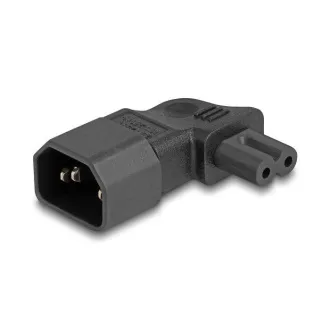 Delock Napájací adaptér IEC 60320 - z C14 na C7, zástrčka / zásuvka, 2,5 A, 90 °, pravouhlý