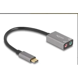 Delock Externá zvuková karta USB Type-C™ s audio adaptérom Plug & Play, 2 x 3,5 mm stereo jack Delock Externá zvuková karta USB Type-C™ s audio adaptérom Plug & Play, 2 x 3,5 mm stereo jack