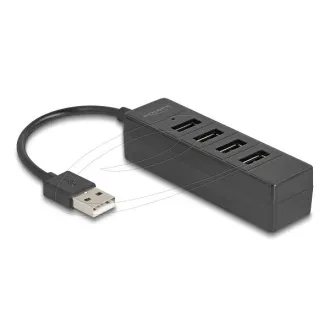 Delock 4portový USB hub USB 2.0 so 4 x USB Type-A samica čierna Delock 4portový USB hub USB 2.0 so 4 x USB Type-A samica čierna