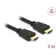 Delock Kábel High Speed HDMI with Ethernet – HDMI A samec > HDMI A samec 4K 3m