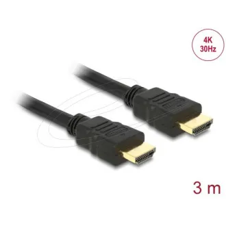 Delock Kábel High Speed HDMI with Ethernet – HDMI A samec > HDMI A samec 4K 3m