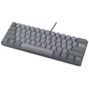 Endorfy Thock V2 Compact Klávesnica, herná, drôtová, mechanická, Endorfy Red, US layout, 60% veľkosť, ARGB, hliníková, USB, šedá
