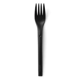 REFORK - Vidlička z prírodného materiálu, black, 25ks