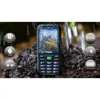 EVOLVEO StrongPhone W4, vodotesný odolný Dual SIM telefón, čierno-zelená EVOLVEO StrongPhone W4, vodotesný odolný Dual SIM telefón, čierno-zelená