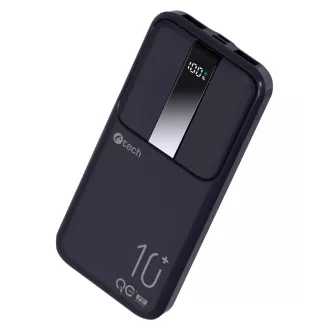 C-TECH Powerbanka 10000mAh, Li-Pol, 22,5 W, USB-C/USB-A/micro USB/PD/Quick charge/display