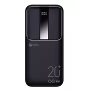 C-TECH Powerbanka 20000mAh, Li-Pol, 22,5 W, USB-C/USB-A/micro USB/PD/Quick charge/display