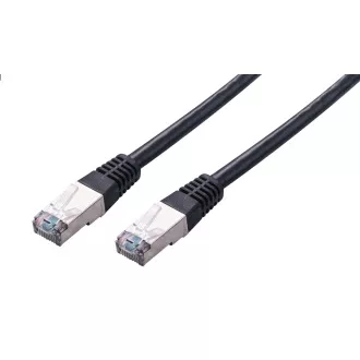 C-TECH Kábel patchcord Cat5e, FTP, čierny, 1m