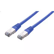 C-TECH Kábel patchcord Cat5e, FTP, modrý, 0,25 m