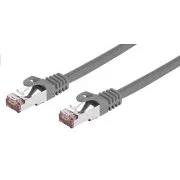 C-TECH Kábel patchcord Cat6, FTP, sivý, 5m