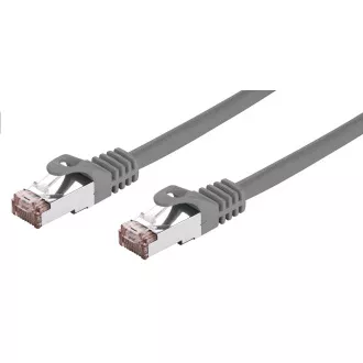 C-TECH Kábel patchcord Cat6, FTP, sivý, 10m