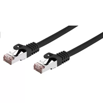 C-TECH Kábel patchcord Cat6, FTP, čierny, 0,25m