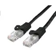 C-TECH Kábel patchcord Cat6, UTP, čierny, 0,25m