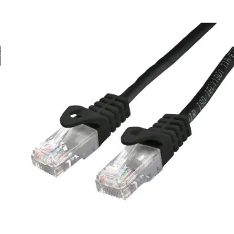 C-TECH Kábel patchcord Cat6, UTP, čierny, 0,25m