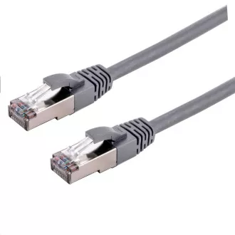 C-TECH Kábel patchcord Cat6a, S/FTP, sivý, 0,5m