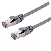 C-TECH Kábel patchcord Cat6a, S/FTP, sivý, 10m