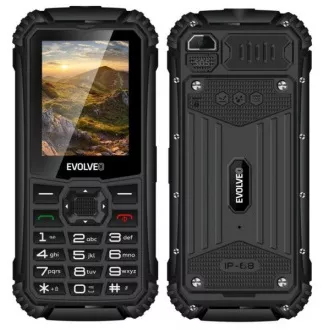 EVOLVEO StrongPhone Q1, vodotesný odolný Dual SIM telefón, čierny