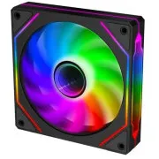 EVOLVEO 120UX-S, ventilátor, 120mm, 4pin molex, ARGB, slave, čierny