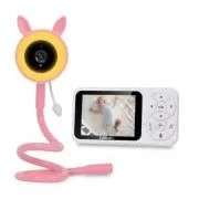 EVOLVEO Baby Monitor N35 – detská pestúnka s kamerou, VOX, teplomer, nočné videnie, RGB svetlo, Ružová