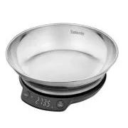 Salente Rimare, kuchynská váha, 5 kg, nerezová misa, čierna/nerez