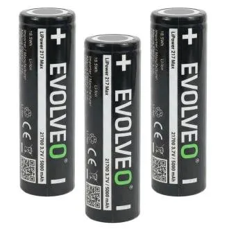 EVOLVEO LiPower 217 Max 5000 - Li-ion batéria 21700 (3.7 V / 5000 mAh) 3 ks