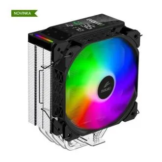 EVOLVEO QuietCool7, CPU chladič s digitálnym displejom, 6x heatpipe, čierny