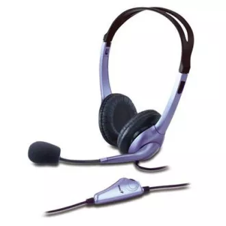 Genius HS-04S Headset, drôtový, náhlavný, mikrofón, 3,5 mm singlejack, čierno-strieborný Genius HS-04S Headset, drôtový, náhlavný, mikrofón, 3,5 mm singlejack, čierno-strieborný