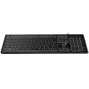 Genius SlimStar 820 Klávesnica, drôtová, podsvietená, copilot kláves, CZ+SK layout, USB, čierna