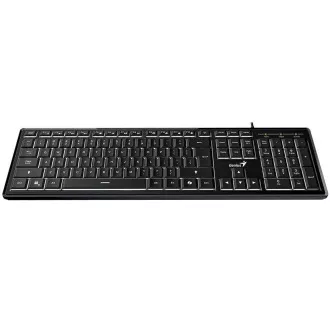 Genius SlimStar 820 Klávesnica, drôtová, podsvietená, copilot kláves, CZ+SK layout, USB, čierna