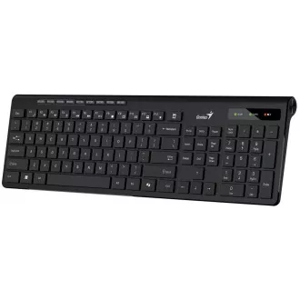 Genius Slimstar 7230 Klávesnica, bezdrôtová, 2,4 GHz, mini USB prijímač, CZ+SK layout, Copilot kláves, čierna