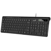 Genius Slimstar 230 II, Klávesnica, drôtová, USB, CZ+SK layout, Copilot kláves, čierna