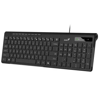 Genius Slimstar 230 II, Klávesnica, drôtová, USB, CZ+SK layout, Copilot kláves, čierna