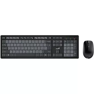 Genius Smart KM-8200 Dual Color, Set klávesnice a myši, bezdrôtový, CZ/SK layout, 2,4 GHz, mini USB prijímač, Copilot kl., čierno-šedá Genius Smart KM-8200 Dual Color, Set klávesnice a myši, bezdrôtový, CZ/SK layout, 2,4 GHz, mini USB prijímač, Copilot kl., čierno-šedá