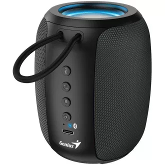 Genius SP-915BT Reproduktor, bezdrôtový, Bluetooth, 5W, LED podsv., USB-C, výdrž až 6 hod., mikrofón, podpora Copilot, šedo-čierna
