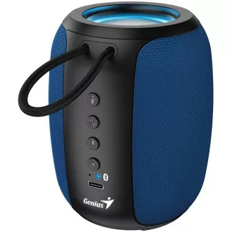 Genius SP-915BT Reproduktor, bezdrôtový, Bluetooth, 5W, LED podsv., USB-C, výdrž až 6 hod., mikrofón, podpora Copilot, modrá-čierna Genius SP-915BT Reproduktor, bezdrôtový, Bluetooth, 5W, LED podsv., USB-C, výdrž až 6 hod., mikrofón, podpora Copilot, modrá-čierna