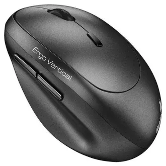 Genius Ergo 8350S, Myš, bezdrôtová, optická, vertikálna, 2400DPI, 6 tlačidiel, tichá, Copilot,2,4GHz,Bluetooth 5.3, sivá