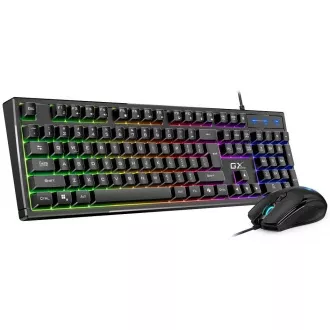 Genius GX GAMING Scorpion KM-GX6, Set klávesnice a myši, drôtový, CZ+SK layout, USB, Copilot kláves, RGB podsv., čierna