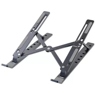 Genius G-Stand M250, Podstavec, pre notebook, tablet a telefón, nastaviteľný, skladacia, nosnosť 15kg, hliníkový, sivý
