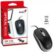 Genius DX-123 Myš, drôtová, optická, 1200DPI, 3 tlačidlá, USB, čierno-šedá