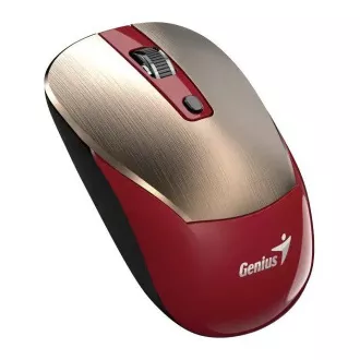 Genius NX-7125 Myš, bezdrôtová, optická, 1200DPI, 4 tlačidlá, Copilot, 2,4 GHz, USB-A, 1× AA batéria, červeno-zlatá