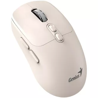 Genius NX-8080S BT Myš, bezdrôtová, optická, 1600DPI, 7 tlačidiel, tichá, Copilot, 2,4 GHz, Bluetooth 5.3, béžová