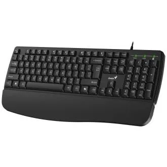 Genius KB-123, Klávesnica, drôtová, USB, CZ+SK layout, Copilot kláves, s opierkou, čierna Genius KB-123, Klávesnica, drôtová, USB, CZ+SK layout, Copilot kláves, s opierkou, čierna