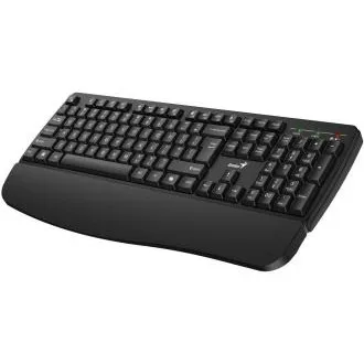 Genius KB-7123, Klávesnica, bezdrôtová, 2,4 GHz, mini USB prijímač, ergo. podložka, CZ+SK layout, Copilot kláves, čierna Genius KB-7123, Klávesnica, bezdrôtová, 2,4 GHz, mini USB prijímač, ergo. podložka, CZ+SK layout, Copilot kláves, čierna