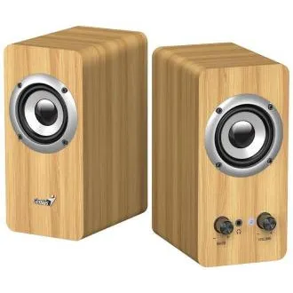 Genius SP-HF400 Reproduktory, 2.0, 10W, 3,5mm jack, drevené, svetlé drevo Genius SP-HF400 Reproduktory, 2.0, 10W, 3,5mm jack, drevené, svetlé drevo
