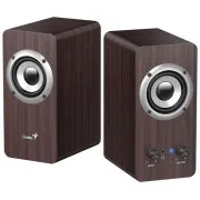 Genius SP-HF400 Reproduktory, 2.0, 10W, 3,5mm jack, drevené, tmavé drevo