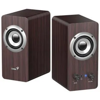 Genius SP-HF400 Reproduktory, 2.0, 10W, 3,5mm jack, drevené, tmavé drevo Genius SP-HF400 Reproduktory, 2.0, 10W, 3,5mm jack, drevené, tmavé drevo