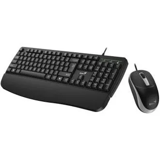 Genius KM-123 Set klávesnice a myši, drôtový, CZ+SK layout, opierka dlane, 1200 DPI, Copilot, USB, čierny Genius KM-123 Set klávesnice a myši, drôtový, CZ+SK layout, opierka dlane, 1200 DPI, Copilot, USB, čierny