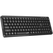 Genius LuxeMate Q7100BT,Klávesnica,bezdrôtová,CZ+SK layout,retro klávesy,Copilot AI,numerická časť,BT 5.0, 2,4GHz USB,čierna