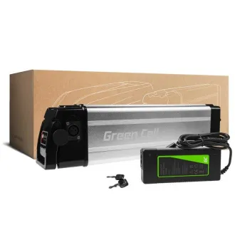 Green Cell Batéria pre elektrobicykel 36V 10,4Ah 396Wh Silverfish Ebike 4 pin pre Powerhog, Volta, E-Trends, Zündapp s nabíjačkou