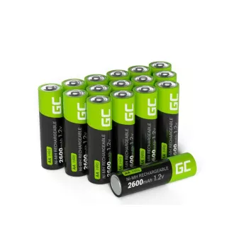 Green Cell 16x Dobíjacie batérie AA HR6 2600mAh Battéria Ni-MH Green Cell 16x Dobíjacie batérie AA HR6 2600mAh Battéria Ni-MH