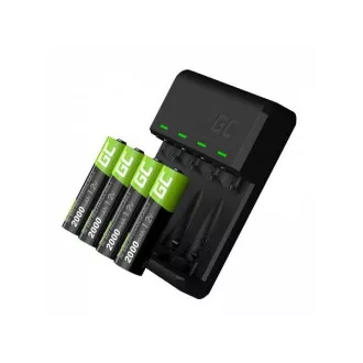 Green Cell Sada nabíjačky VitalCharger a 4x dobíjacie batérie AA 2000mAh Ni-MH